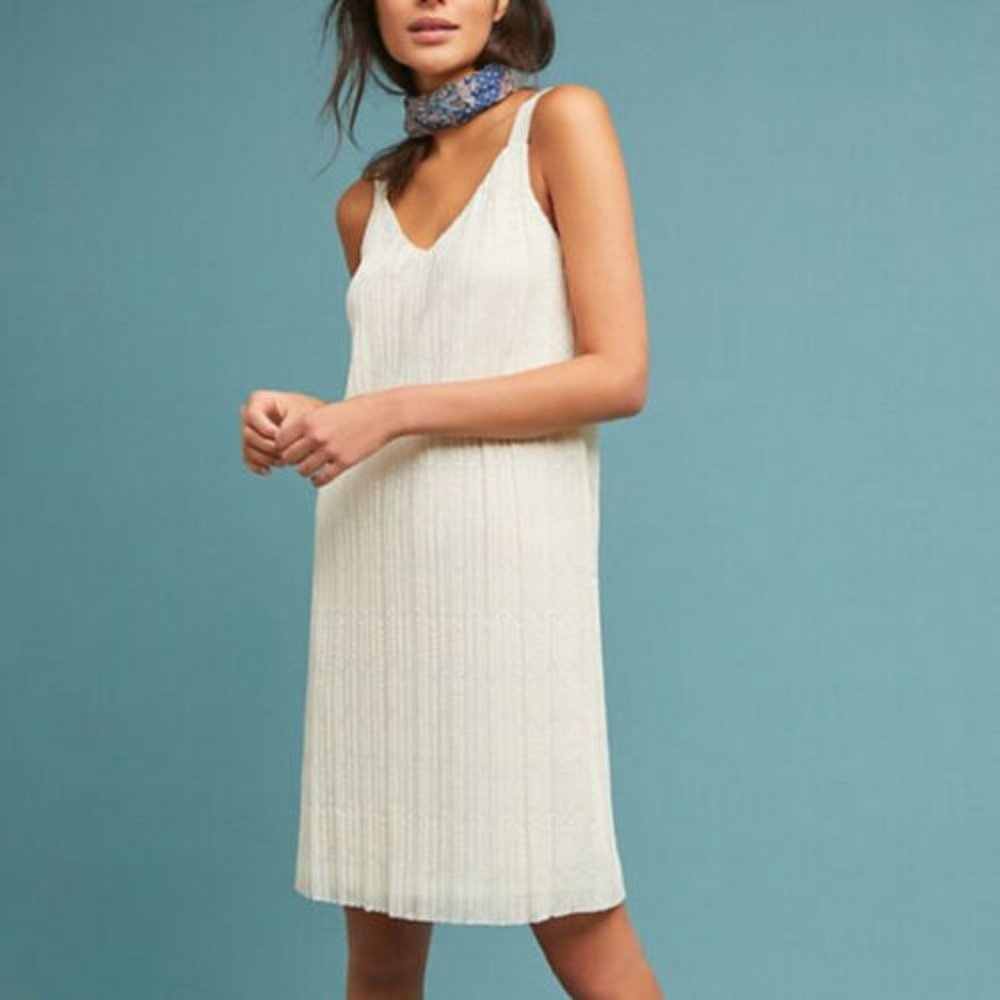NWT Anthropologie Meadow Rue Prespa White Dress